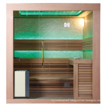 Wholesale High Quality with Colorful LED Light Wooden Sauna Room